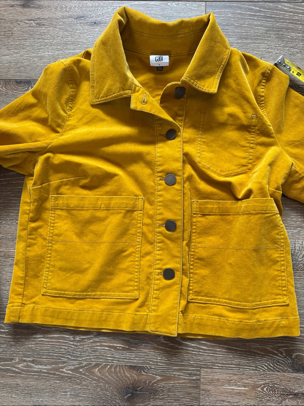 CAbi Small Golden Yellow Top with Label Detail Size: Small - Picture 10 of 12